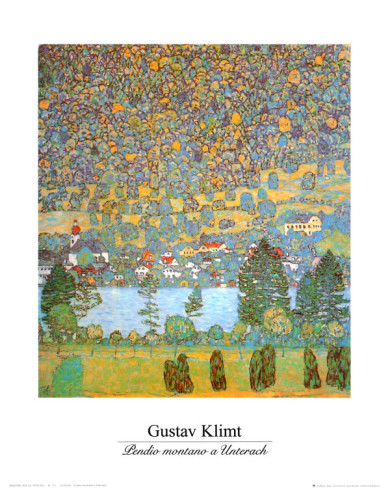 Mountain Slope At Unterach - Gustav Klimt Painting